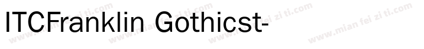 ITCFranklin Gothicst字体转换